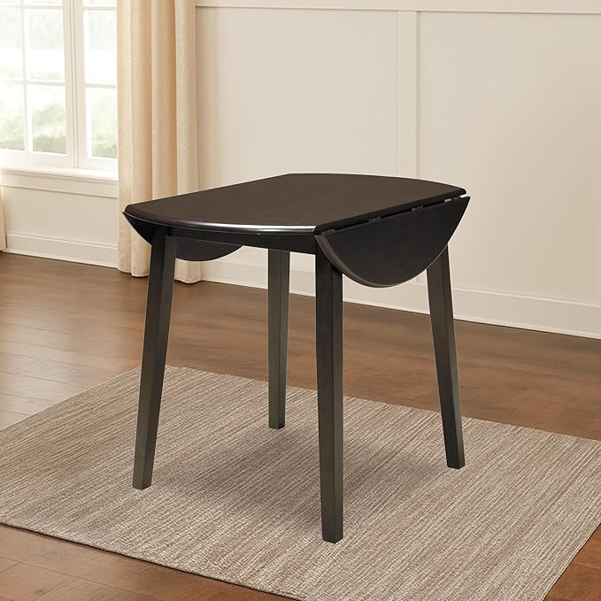 Signature Design by Ashley Hammis Round Dining Room Drop Leaf Table, Dark Brown - Image 2