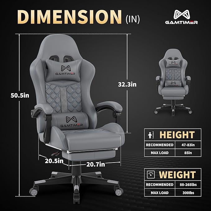 Gaming Chair, 400 lbs Adult Chair, High Back Computer Chair - Image 3