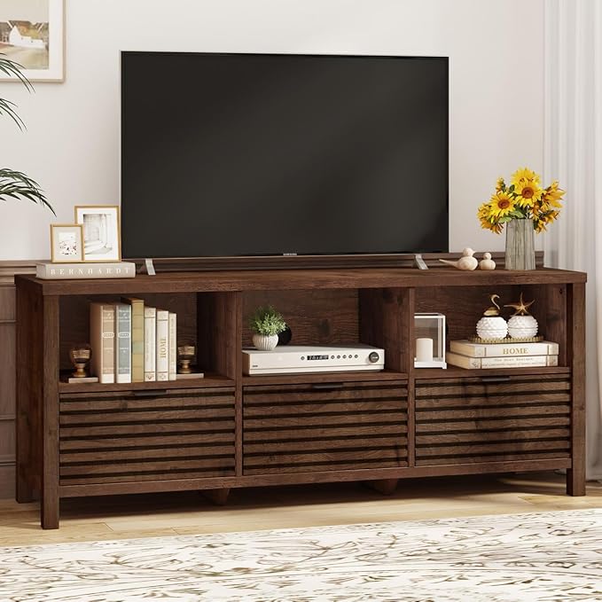 BON AUGURE TV Stand, Mid Century Modern Media Console by BONAUGURE
