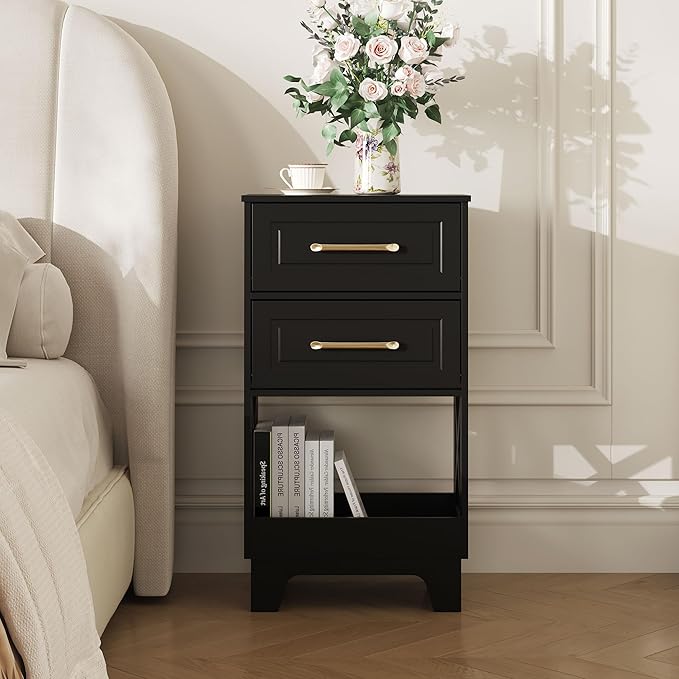 Tall Nightstand Set of 2 Side Table - Image 7