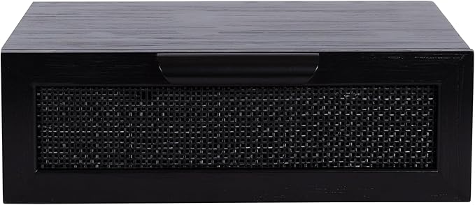 Kate and Laurel Ori Transitional Cane Rattan Floating Side Table - Image 8