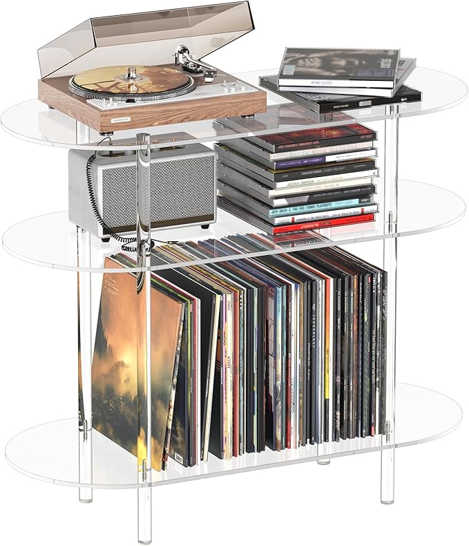 HMYHUM Acrylic Record Player Stand by HMYHUM