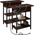 LIDYUK End Table with Charging Station, Flip Top Narrow Side Table by LIDYUK