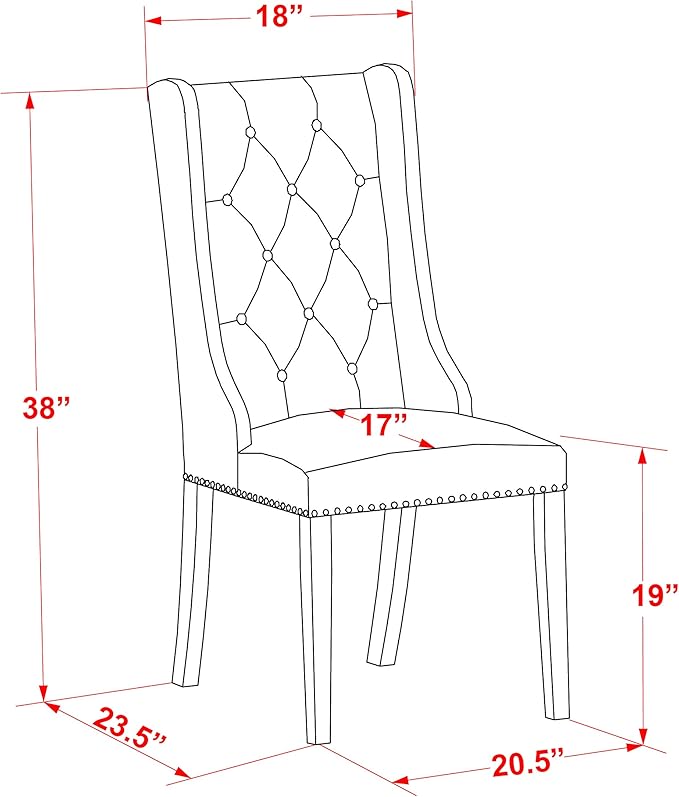 East West Furniture X777FO749-5 5 Piece Dining Set Includes a Rectangle Dining - Image 16