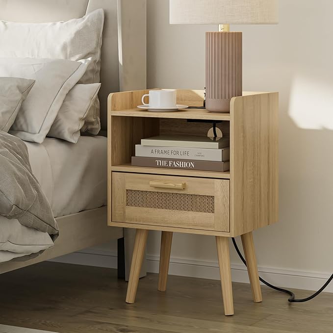 Masupu Nightstand, Small Bedside Table - Image 6