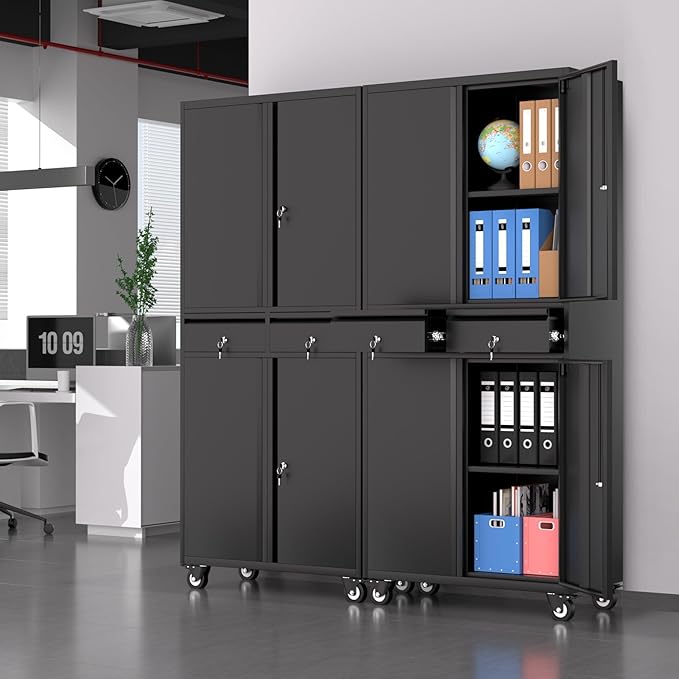 Garvee Metal Storage Cabinet, 73 Inch Garage Storage - Image 2
