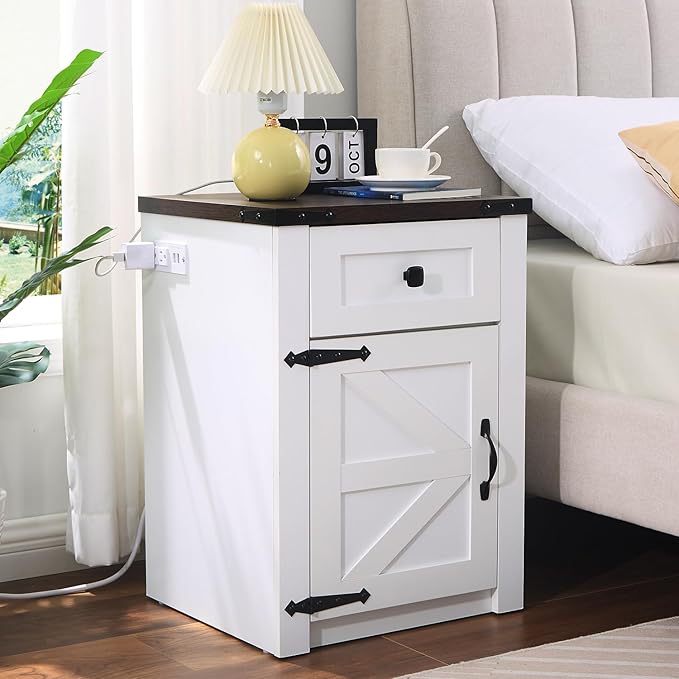 SOOWERY Nightstands Set of 2, Nightstand - Image 2