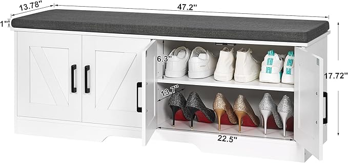2-Tier Storage Bench, Shoe Bench - Image 3