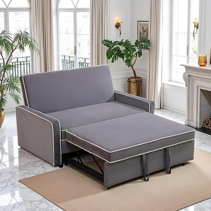 53 Inch Convertible Pull Out Sofa Bed, Sleeper Couch - Image 6