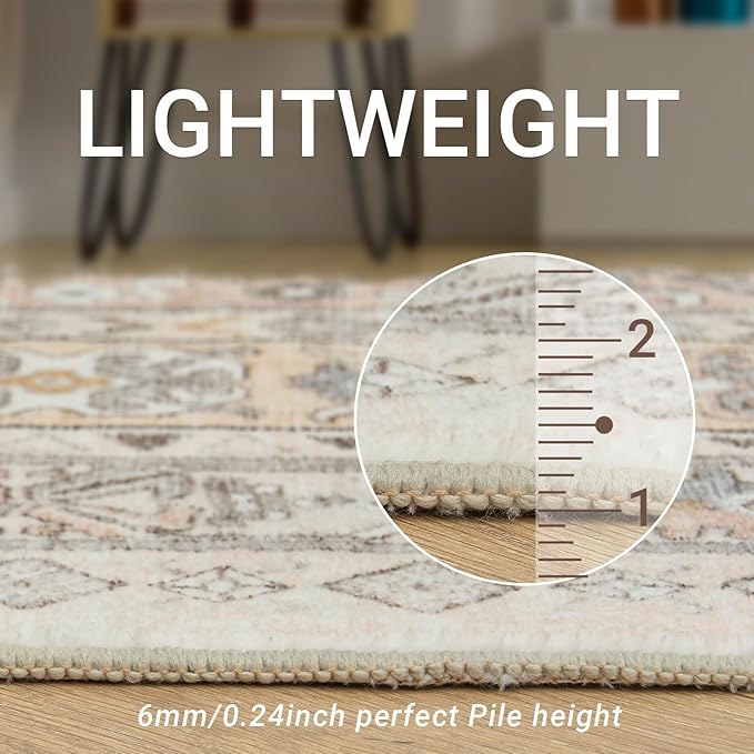 zesthome 8x10 Area Rugs for Living Room, Non-Slip Backing Washable Rugs - Image 5