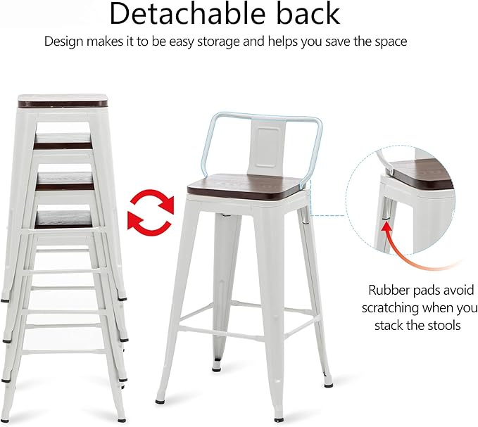 30 Inch Swivel Bar Stools Set of 4 - Image 8