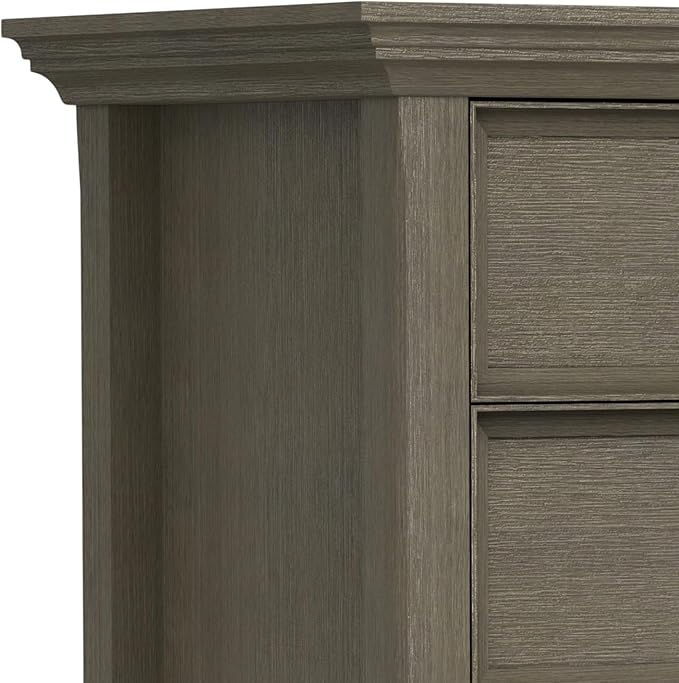 SIMPLIHOME Amherst SOLID WOOD 24 Inch Wide Traditional Bedside Nightstand Table - Image 7