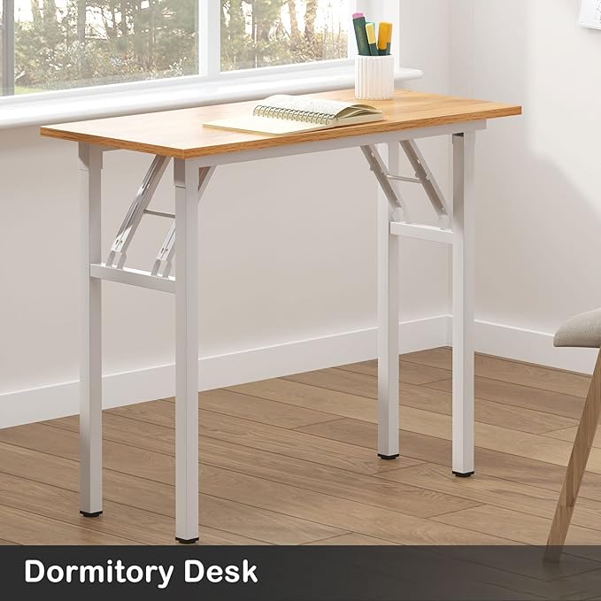 Need Small Desk 31 1/2" No Assembly Foldable Writing Table, Sturdy and Heavy - Image 8
