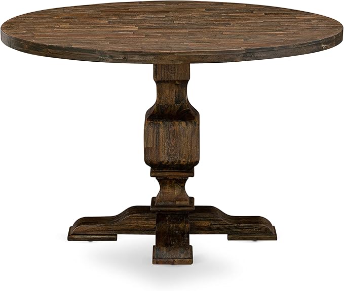 East West Furniture I3MZ5-748 5 Piece Dining Room Table Set Includes a Round - Image 3