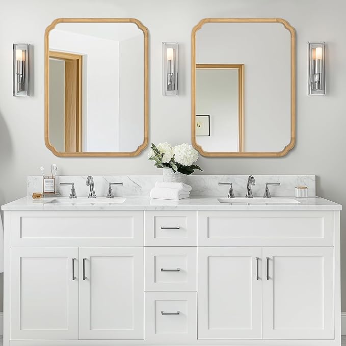WallBeyond 30" x 40" Rounded Corner Arch Wall Mirror - Image 2