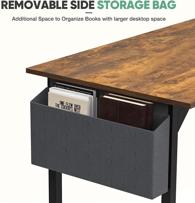 63 Inch Desk Office with Storage, Modern Simple Style Gaming Computer Table - Image 4
