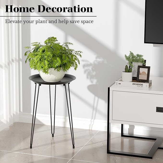 SUEH DESIGN Plant Stand Indoor, Metal Plant Stand Round Plant Table Heavy Duty - Image 2