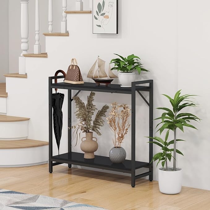 Narrow Console Table, 2 Tier Small Entryway Table, Sofa Table - Image 2