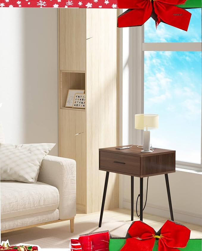 HAIOOU Mid Century End Table - Image 6