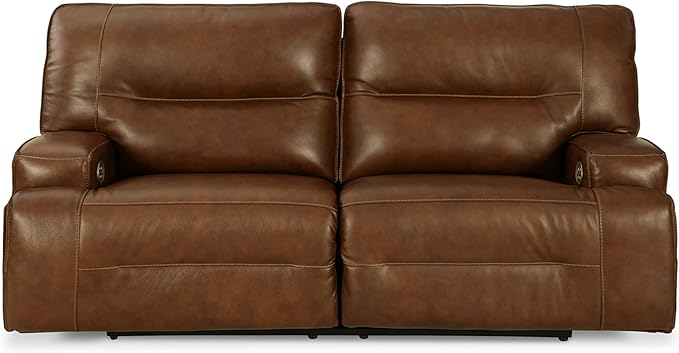 Signature Design by Ashley Francesca Modern Tufted Leather 2 Seat Power - Image 5