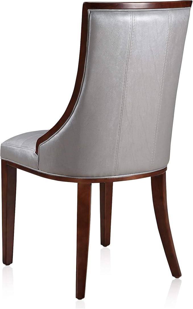 Manhattan Comfort Fifth Avenue Faux Leather Dining Chairs, Parsons Accent - Image 7