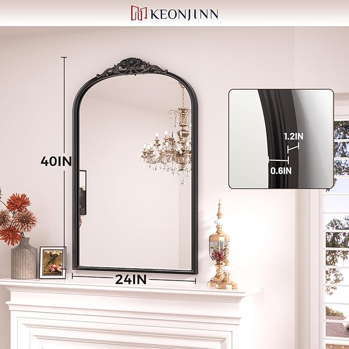 Keonjinn Vinatge Mirror 24" x 36", Antique Decor - Image 5