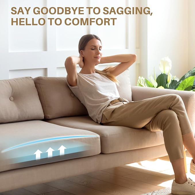 Couch Cushion Support for Sagging Cushions 20''x20'', Two in One Sofa Cushion - Image 8