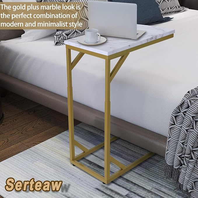 Serteaw C-Shaped End Table, Sturdy Side Table - Image 5