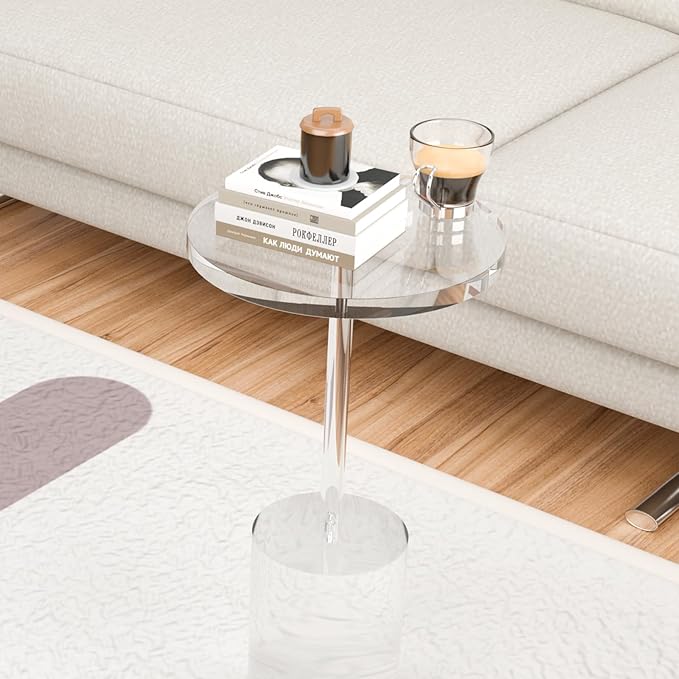 Acrylic End Table, Modern Minimalist Acrylic Side Tables, Drink Table - Image 2