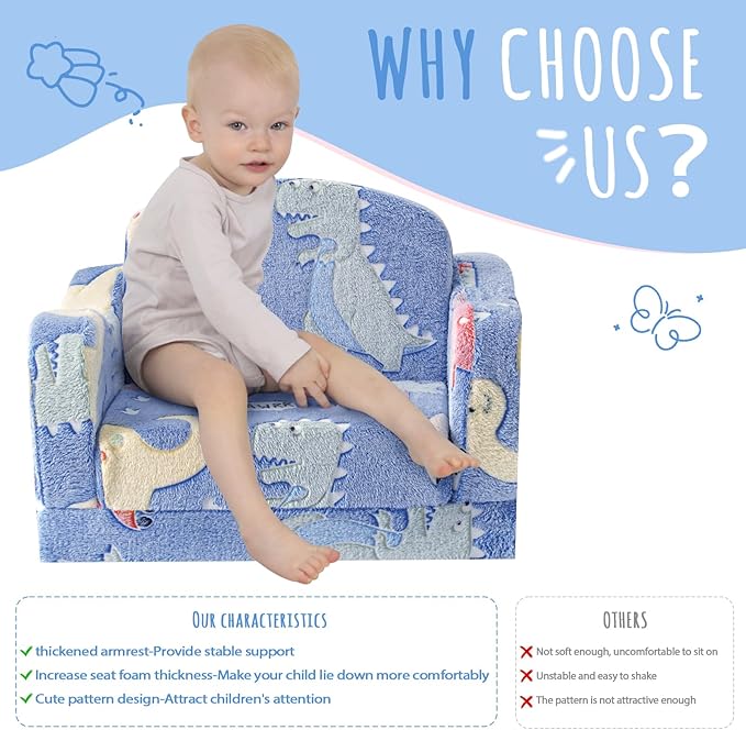 Thick Comfy Toddler Chair and Couch - Image 4