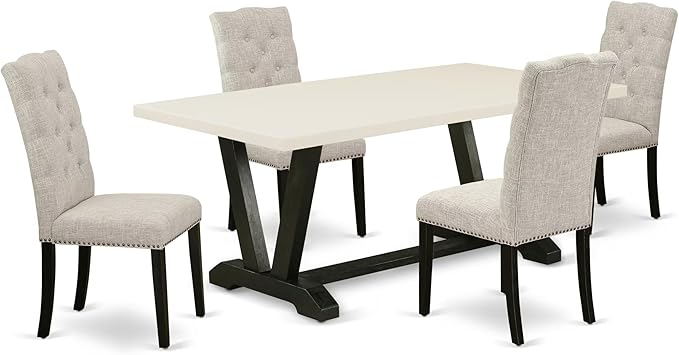 East West Furniture V627EL635-5 5 Piece Dining Table Set by EastWestFurniture