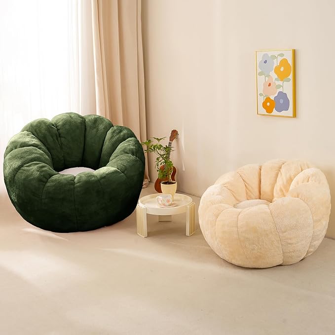 Pumpkin Bean Bag Sofa Chair for Adult, Beanbag Couch - Image 8