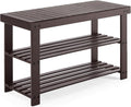 Sweetcrispy Shoe Rack Bench, 3-Tier Bamboo Entryway Storage Organizer, 286lb by Sweetcrispy