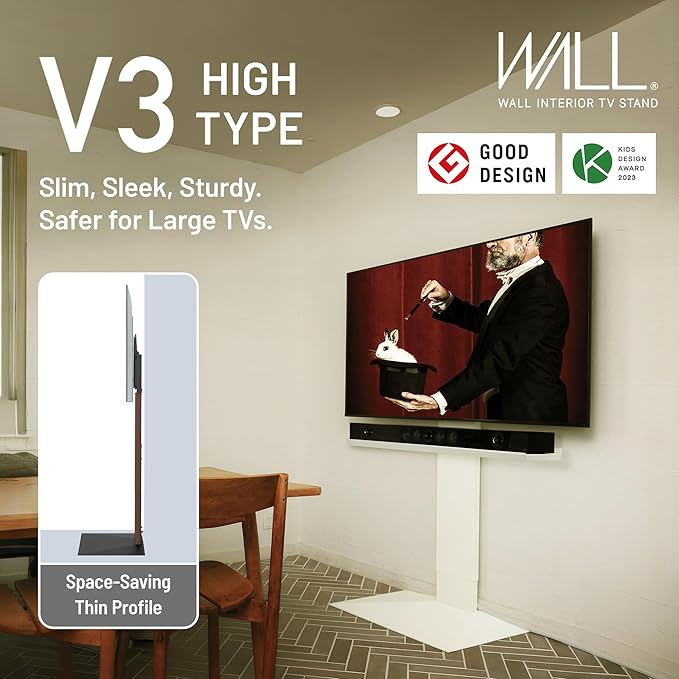 WALL V3 High Type | Sleek 32-80 Inch Universal Ultra Thin TV Stand | Satin - Image 2