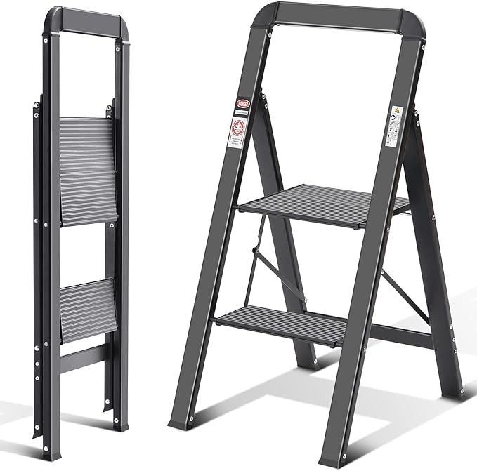 KINGRACK Step Ladder, 2 Steps, Folding Step Ladder by KINGRACK