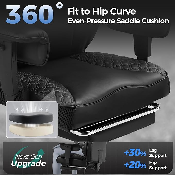 GTRACING Big and Tall Gaming Chair 400lbs Heavy Duty Office Chair - Image 5