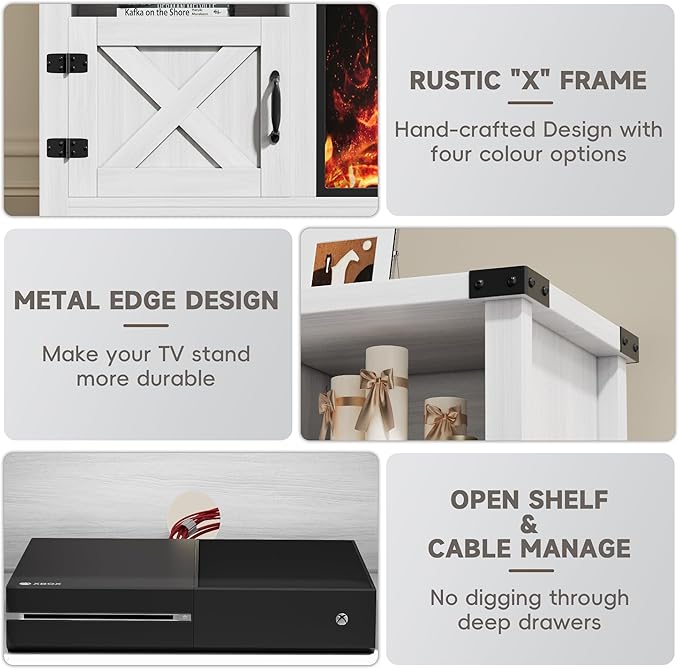 YESHOMY Fireplace TV Stand - Image 4