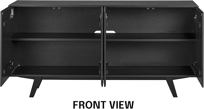 NTC Sapa Mid-Century Modern Solid Wood Sideboard – 4-Door Accent Buffet Cabinet - Image 5
