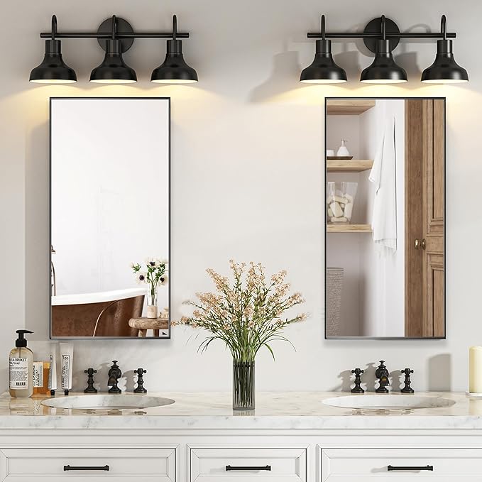 20x40 Inch Black Bathroom Mirror - Image 4