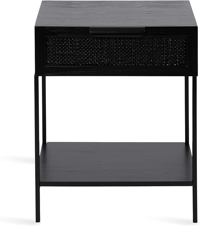 Kate and Laurel Ori Modern Cane Rectangle Side Table, Versatile Rattan Living - Image 8