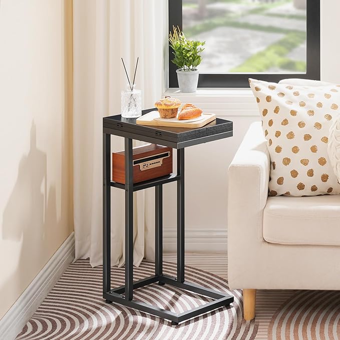 HOOBRO Foldable End Table, C Shaped Side Table - Image 6