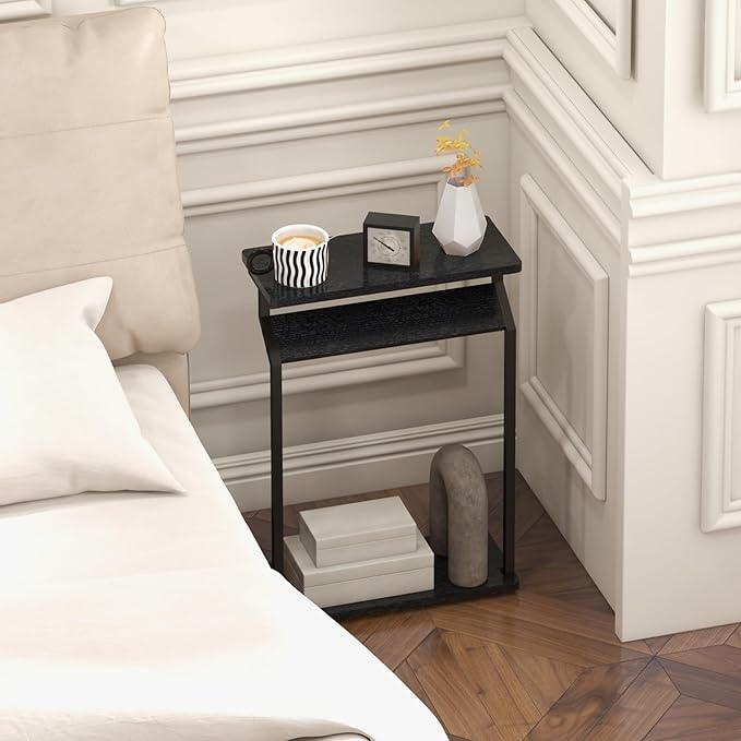 Narrow Side Table for Small Spaces, Small End Table, Slim Couch Tray Tables - Image 4