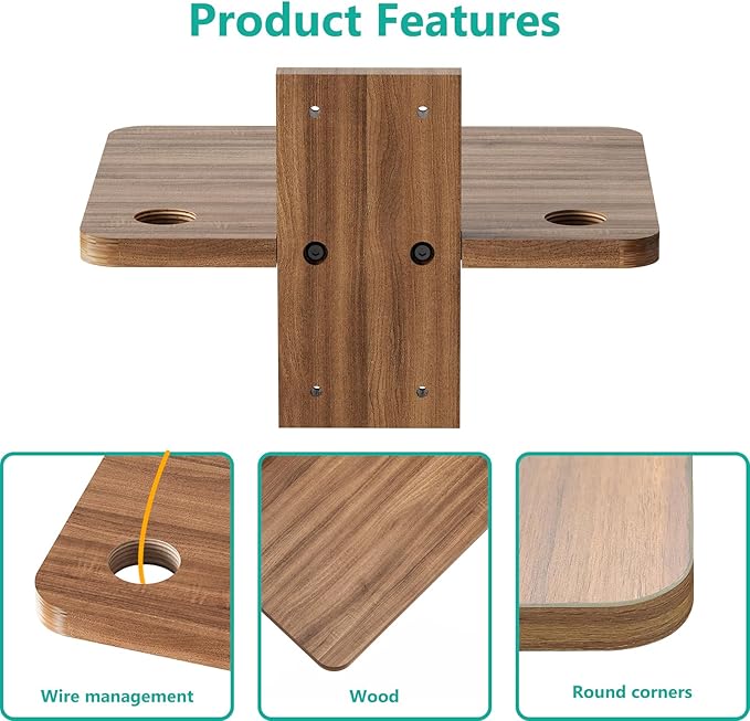 WALI Floating TV Shelves for Wall, Projector Shelf Holds Up to 22lbs, Wooden - Image 4
