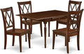 East West Furniture MZCL5-MAH-W 5 Piece Dining Room Table Set Includes a by EastWestFurniture