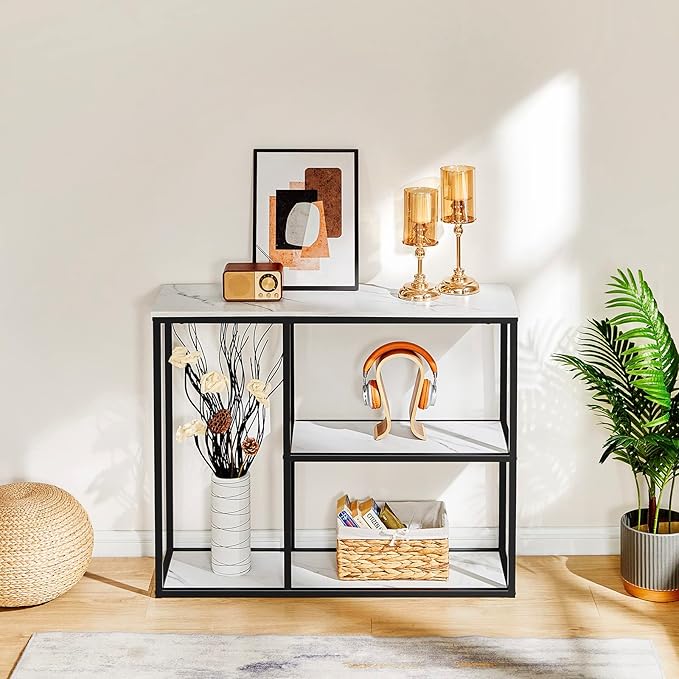 WOHOMO Console Table, 12 Inch Narrow Entryway Table by WOHOMO