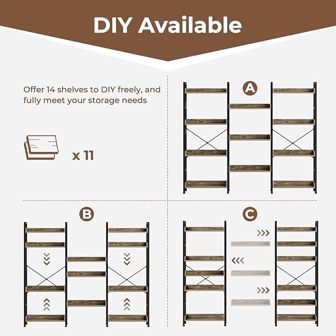 Rolanstar Bookshelf 4 Tiers - Image 8