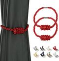 BEL AVENIR Magnetic Curtain Tiebacks, Decorative Drapery Holdbacks Modern Woven by BELAVENIR