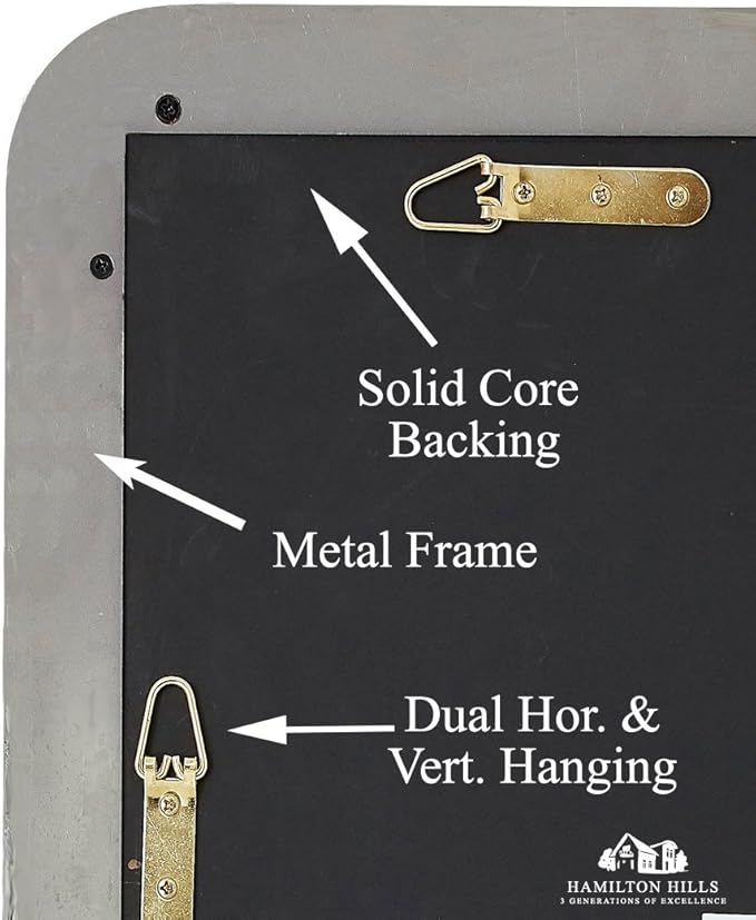 Hamilton Hills 22x30 inch Metal Silver Frame Bathroom Mirror - Image 4