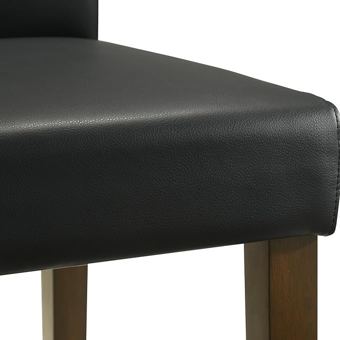CHITA Counter Height Bar Stools Set of 2, PU Leather in Black - Image 9