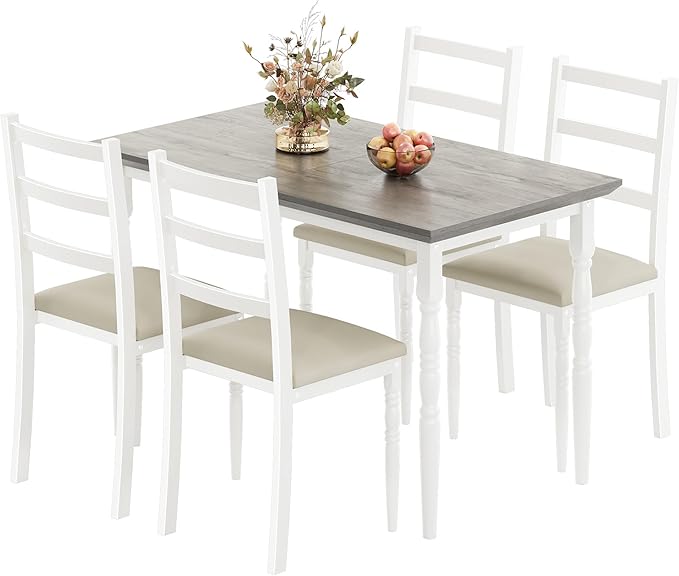 DWVO 5-Piece Dining Table Set for 4, Kitchen Dining Room Table - Image 7